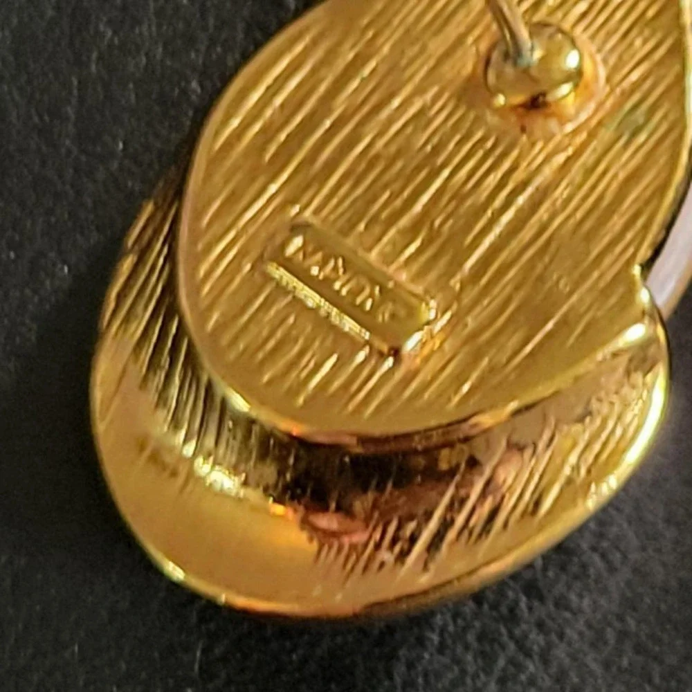 Napier Faux Pearl Teardrop Studs Gold Tone‎ OS EXC